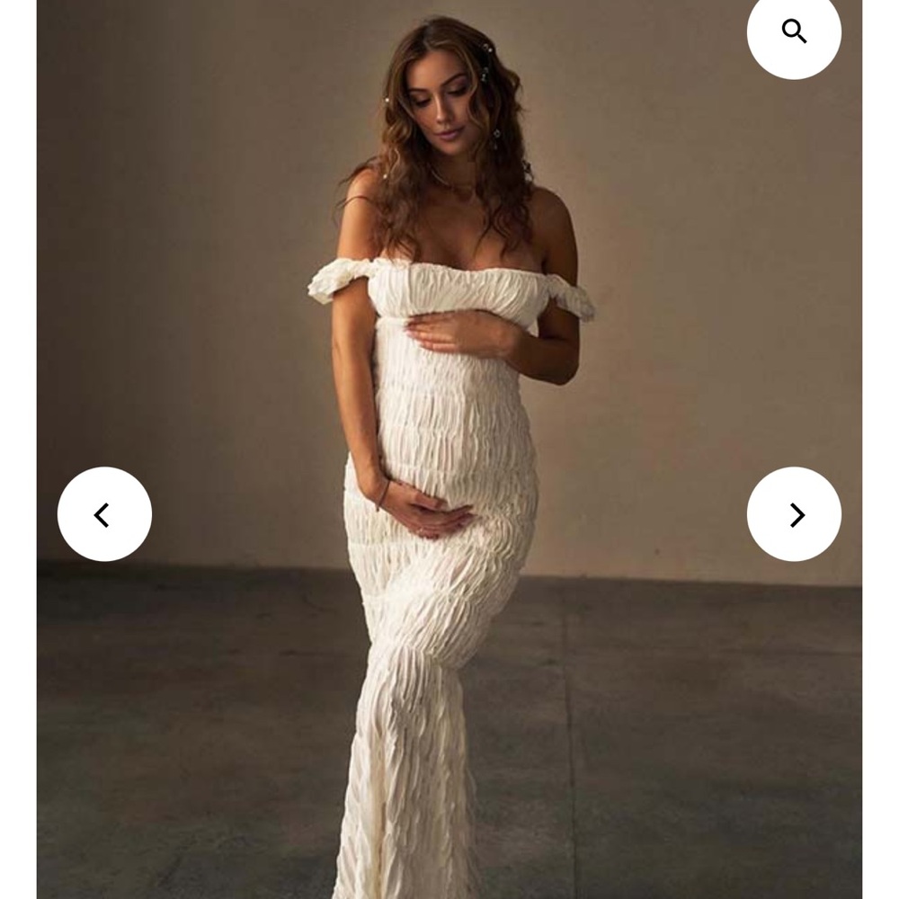 Elegant Off-Shoulder White Gown